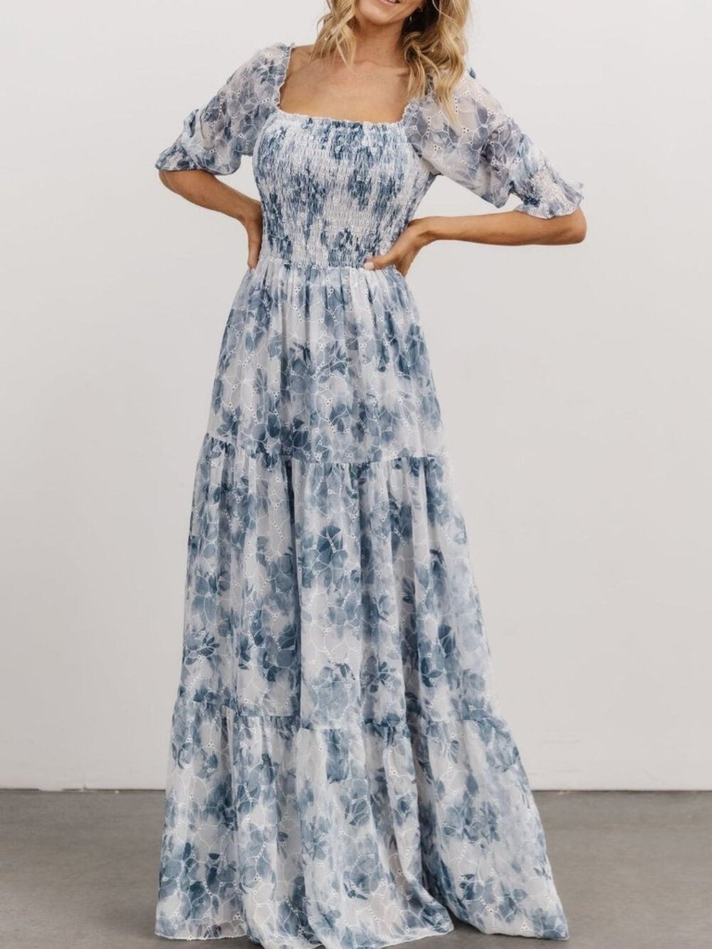 Baltic Born Eyelet Maxi Dress | Blue
